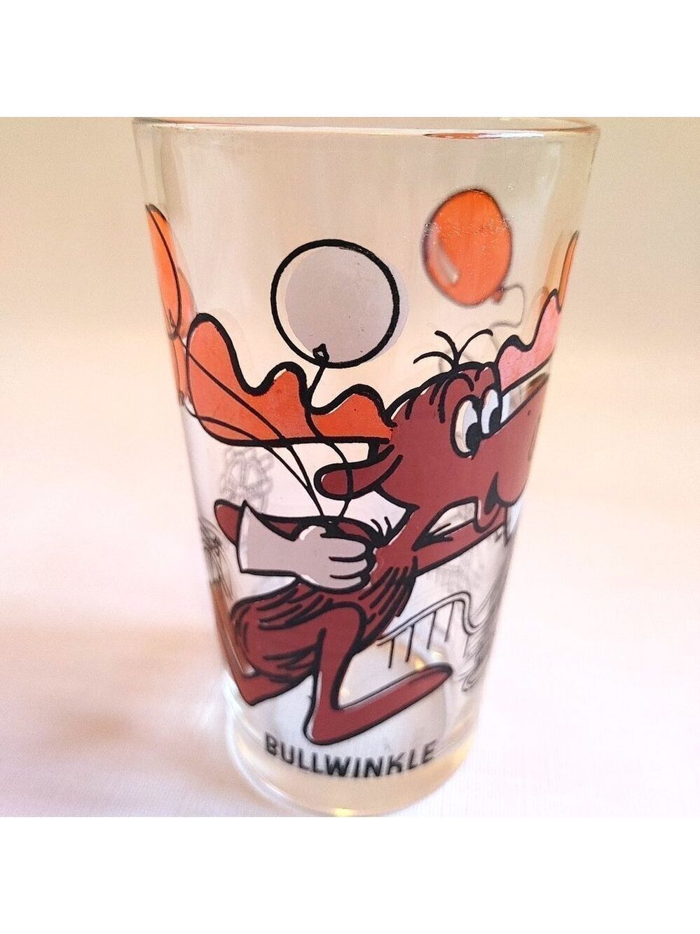 Vintage Bullwinkle Collector Pepsi Series Glass P.A.T. Ward (F)